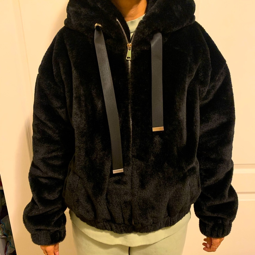 Faux fur teddy coat